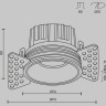 Встраиваемый светитель MAYTONI ROUND DL058-12W4K-TRS-W